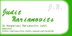 judit marianovits business card